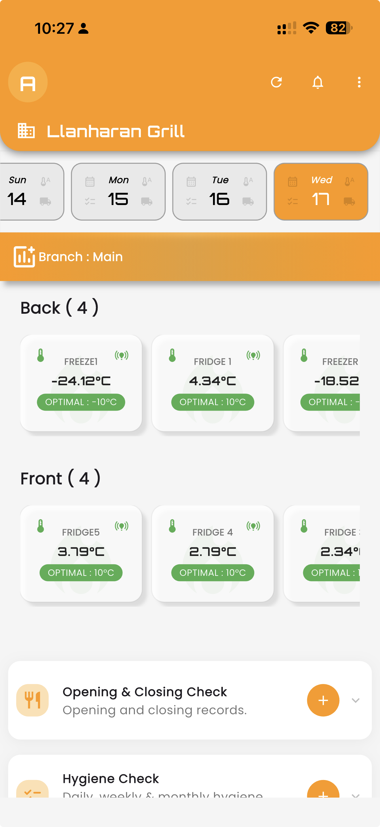 Temperature Monitoring Dashboard