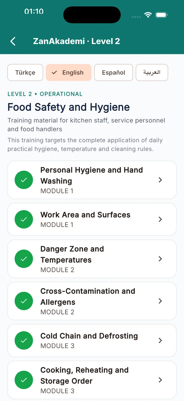 ZanAcademy — Zanspace app screen